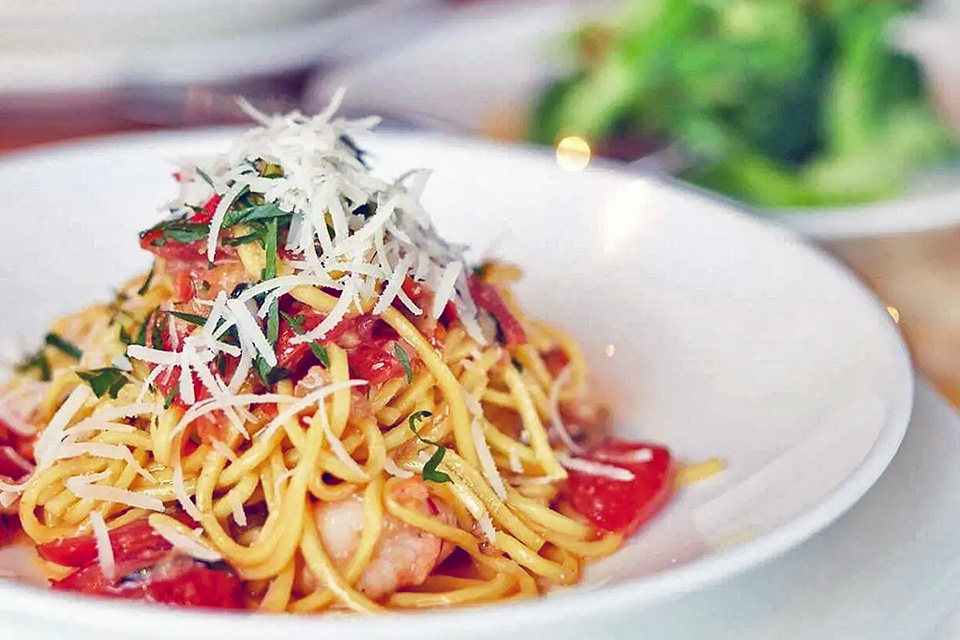 Pasta in Seminyak La Lucciola by the Beach